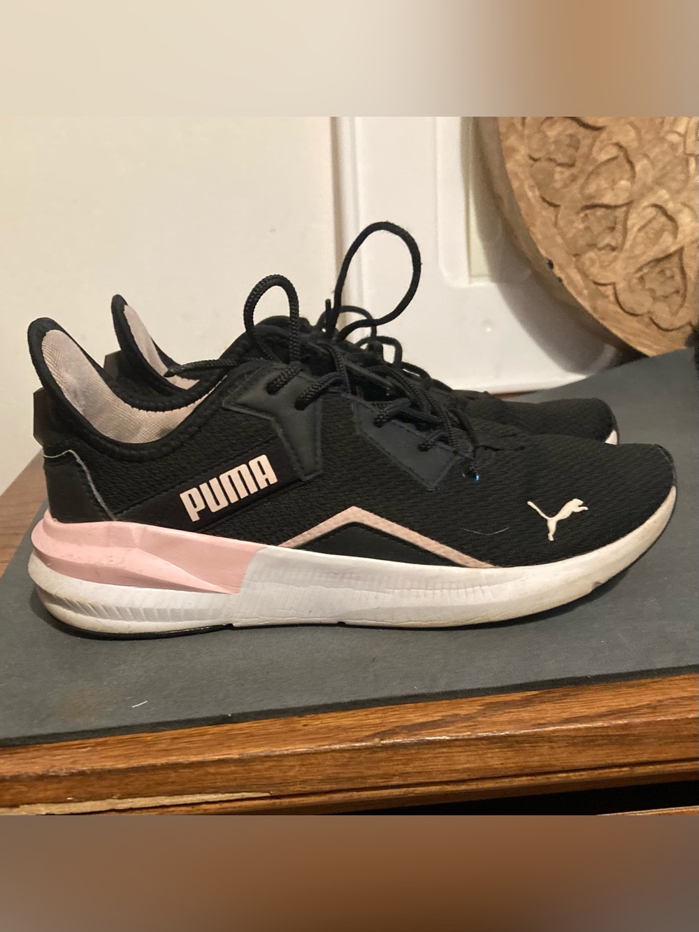 Puma Black & Light Pink Women's Athletic Trainers